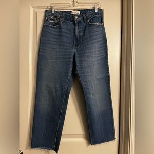 Abercrombie Ankle Straight Ultra High Rise Jeans